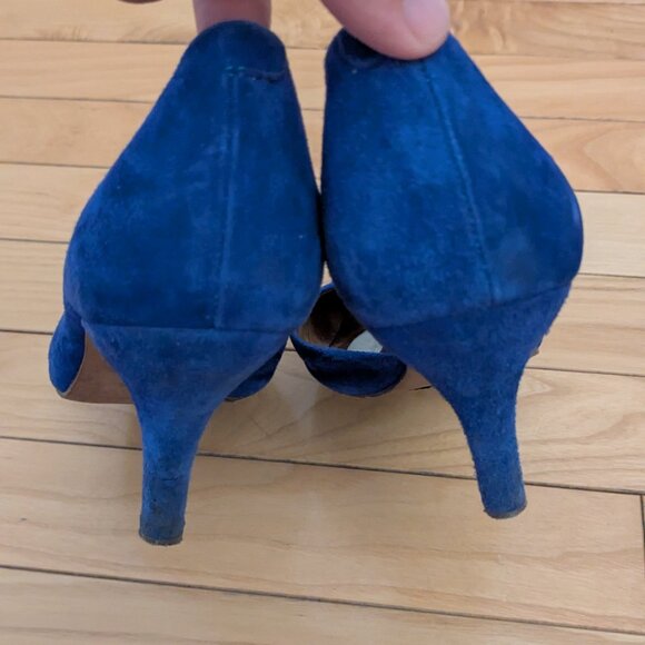 Aldo Blue Suede Heels - Picture 6 of 6